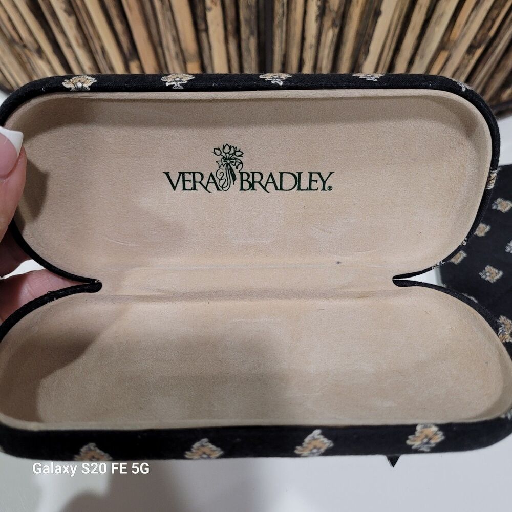 Vera Bradley Retired Black Red and Tan Glass Case and Zip Around Wallet SMBN - Picture 7 of 11